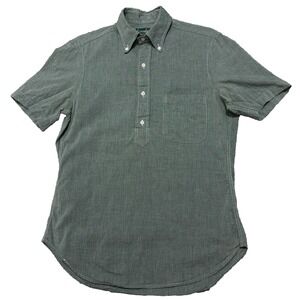 Gitman Bros Vintage Popover Shirt Short Sleeve Button Down Pocket Cotton Mens S